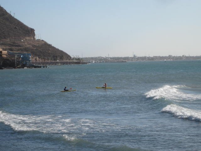 Kayaks en el mar